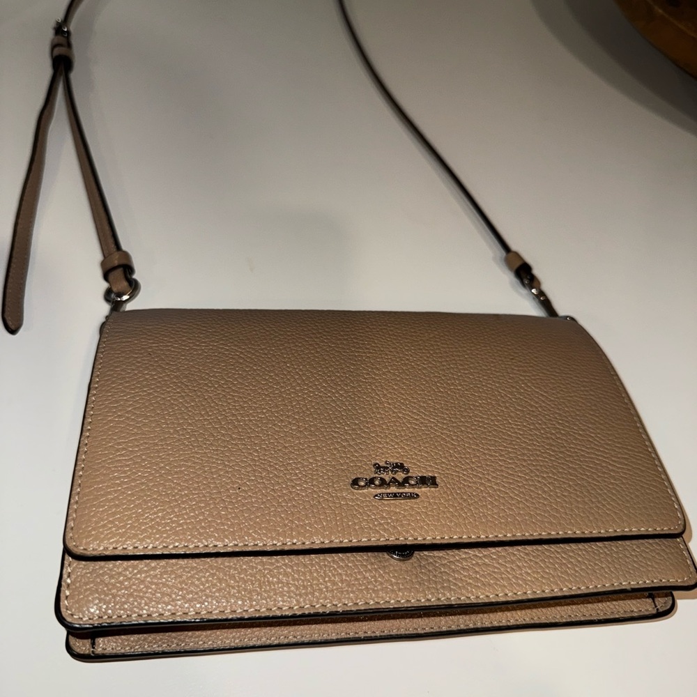 Coach Tan Leather Crossbody Bag